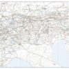 Ski Resort Map of the Alps - Panoramic by 2theAlps