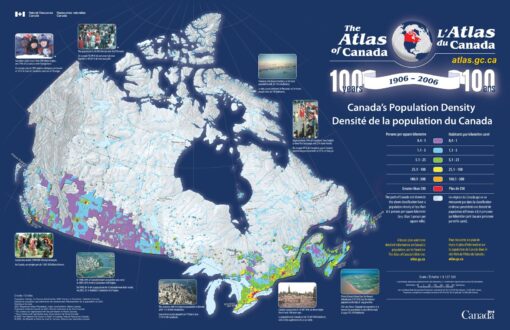 Canada's Population Density / DensitÃ© de la population du Canada by Natural Resources Canada