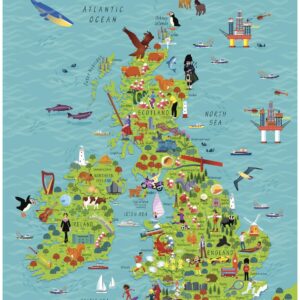 Collins Children's Wall Map of the United Kingdom & Ireland by Collins