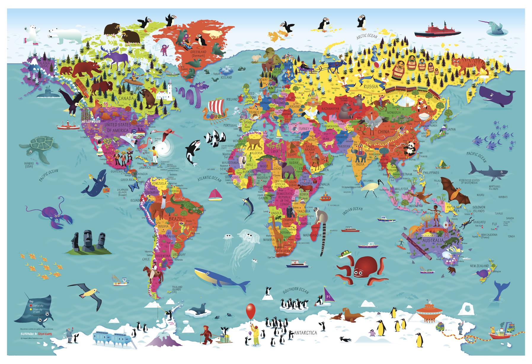 Map World map for kids