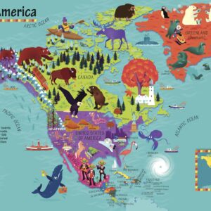 Collins Children's North America Wall Map by Collins