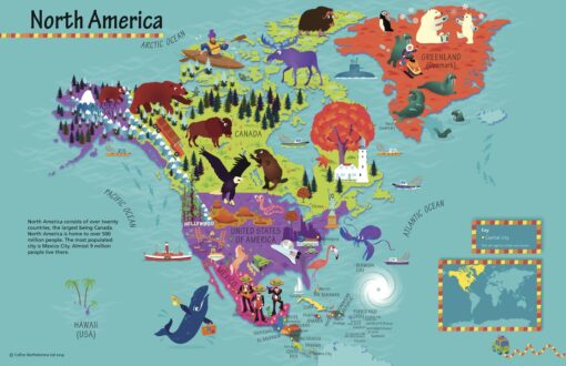 Collins Children's North America Wall Map by Collins