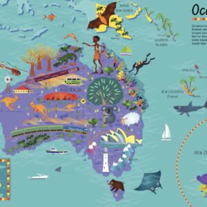 Collins Children's Oceania Wall Map by Collins