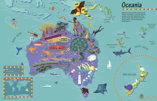 Collins Children's Oceania Wall Map by Collins