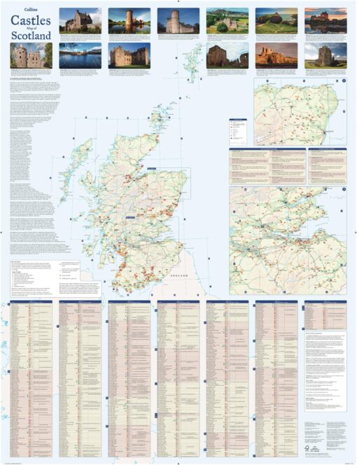 Collins Castles Map of Scotland by Collins