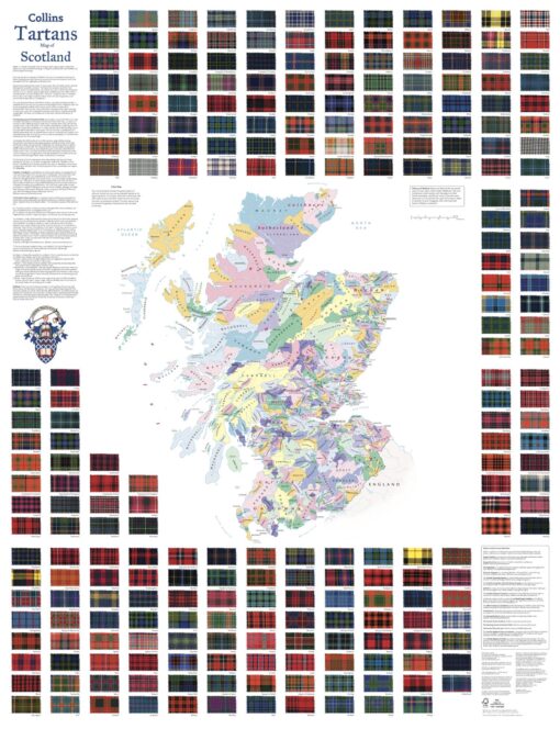 Collins Tartans Map of Scotland by Collins