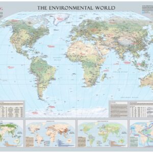 Environmental World Wall Map - Large by Global Mapping
