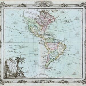 Brion de la Tour Map of North America and South America (1764) by Artokoloro
