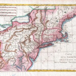 Raynal and Bonne Map of Northern United States (1780) by Artokoloro
