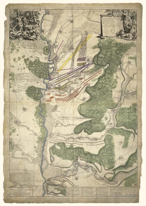 Blenheim Battle map 1704 by Oxford Cartographers