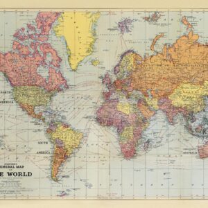 Stanford's General Map of the World (1920) by Stanfords