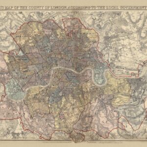 Stanford's Map of the County of London (1888) by Stanfords