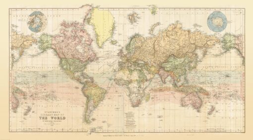 Stanford's Library Map of the World (1879) by Stanfords