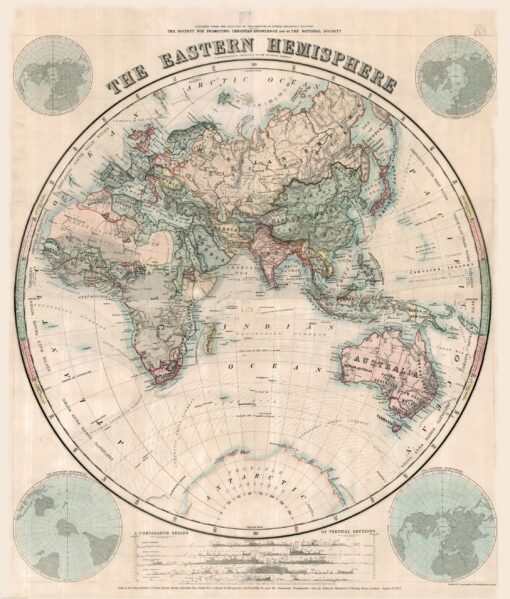 Stanford's Eastern Hemisphere Map (1877) - Resized to 2A0 width by Stanfords