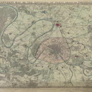 Stanford's Map of the Environs of Paris (1870) by Stanfords