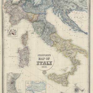 Stanford's Map of Italy (1859) by Stanfords