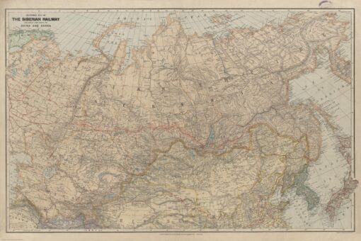 Stanford's Map of the Siberian Railway (1904) by Stanfords
