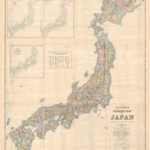 Stanford's Map of Japan (1879) - Resized to 2A0 width by Stanfords