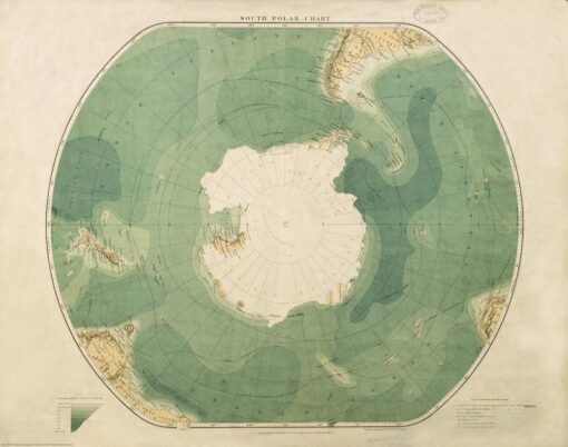 Stanford's South Polar Chart (1901) by Stanfords