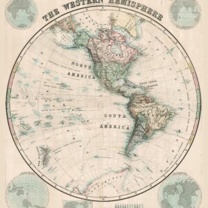 Stanford's Western Hemisphere Map (1877) - Resized to 2A0 width by Stanfords
