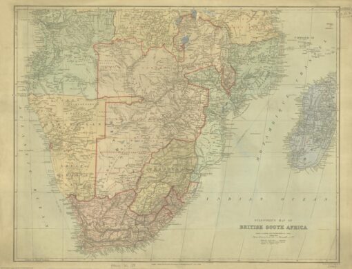 Stanford's Map of British South Africa (1894) by Stanfords