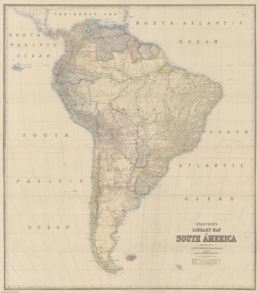 Stanford's Library Map of South America (1864) by Stanfords