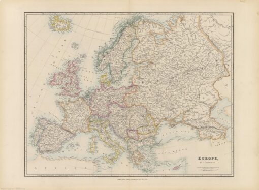 Stanford's Folio Europe Map, by J. Arrowsmith (1884) by Stanfords