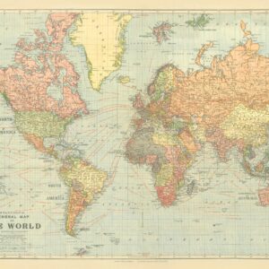 Stanford's General Map of the World on Mercator's Projection (1922) by Stanfords