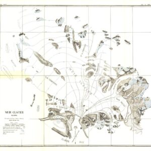 Muir Glacier, Alaska - Published 1892 by National Geographic