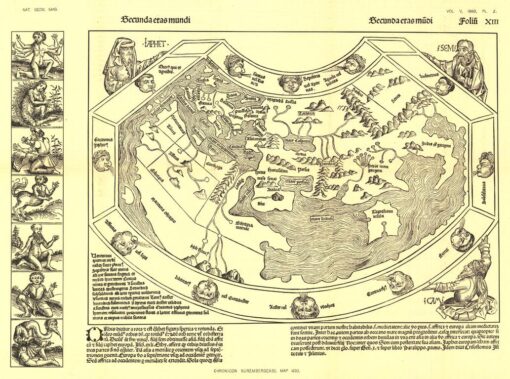 Chronicon Nurembergense 1493 Map - Published 1893 by National Geographic