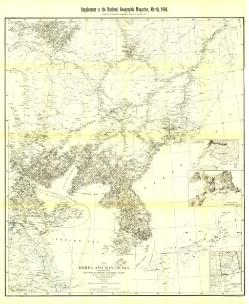 Korea and Manchuria - Published 1904 by National Geographic