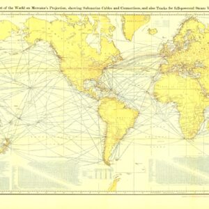 Chart of the World on Mercator's Projection - Published 1905 by National Geographic
