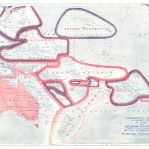Sovereignty and Mandate Boundary Lines of the Islands of the Pacific - Published 1921 by National Geographic