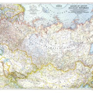 Union of Soviet Socialist Republics 1938-1944  -  Published 1944 by National Geographic
