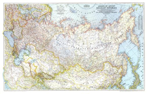 Union of Soviet Socialist Republics 1938-1944  -  Published 1944 by National Geographic