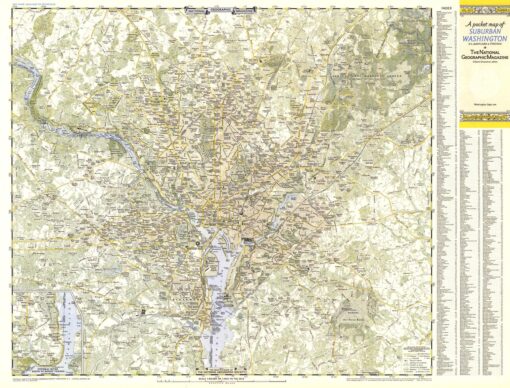 Suburban Washington DC, Maryland & Virginia  -  Published 1948 by National Geographic