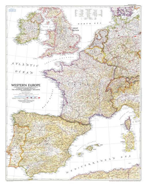 Western Europe  -  Published 1950 by National Geographic