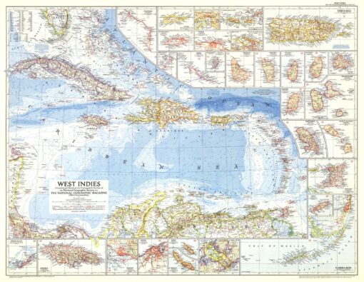 West Indies  -  Published 1954 by National Geographic