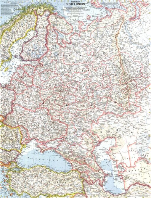 Western Soviet Union  -  Published 1959 by National Geographic