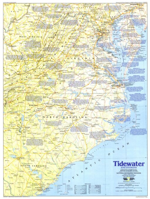 Tidewater and Environs  -  Published 1988 by National Geographic