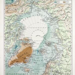 Map of Countries Around the North Pole in German (1899) by Artokoloro