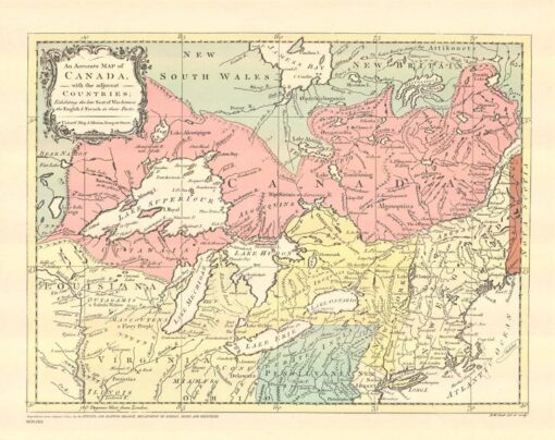 An Accurate Map of Canada with the Adjacent Countries by Natural Resources Canada
