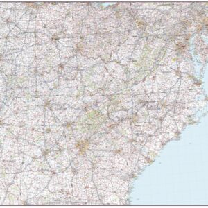 Middle Atlantic States Wall Map by Mapping Specialists