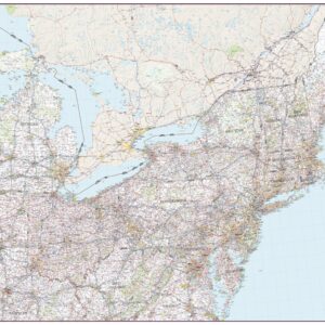 Northeastern United States Wall Map by Mapping Specialists