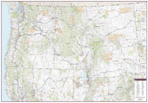 Northwestern United States Wall Map by Mapping Specialists