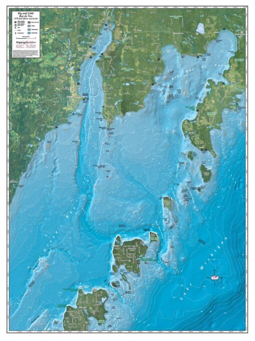 Big & Little Bay de Noc by Mapping Specialists