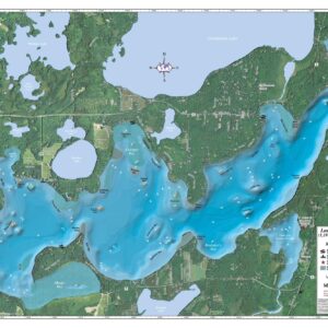 Lac Courte Oreilles Lake by Mapping Specialists
