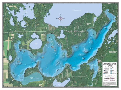 Lac Courte Oreilles Lake by Mapping Specialists