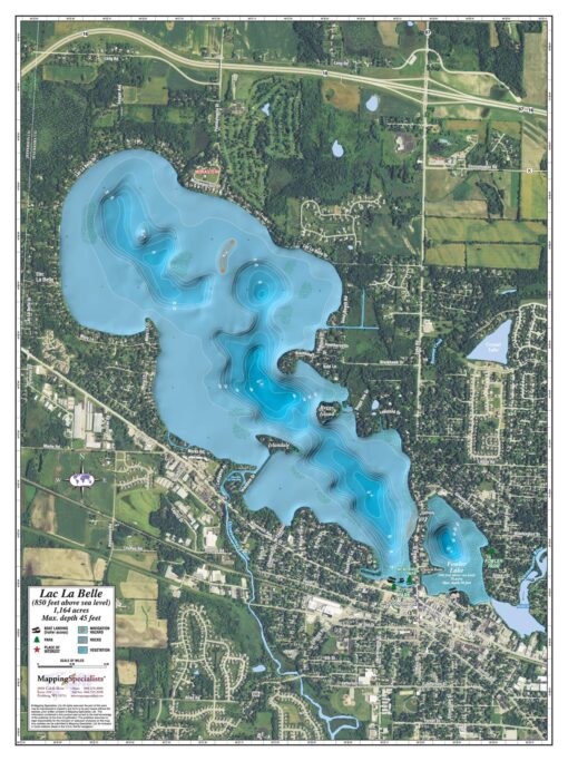 Lac La Belle & Fowler lake by Mapping Specialists