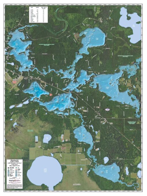 Manitowish Chain by Mapping Specialists